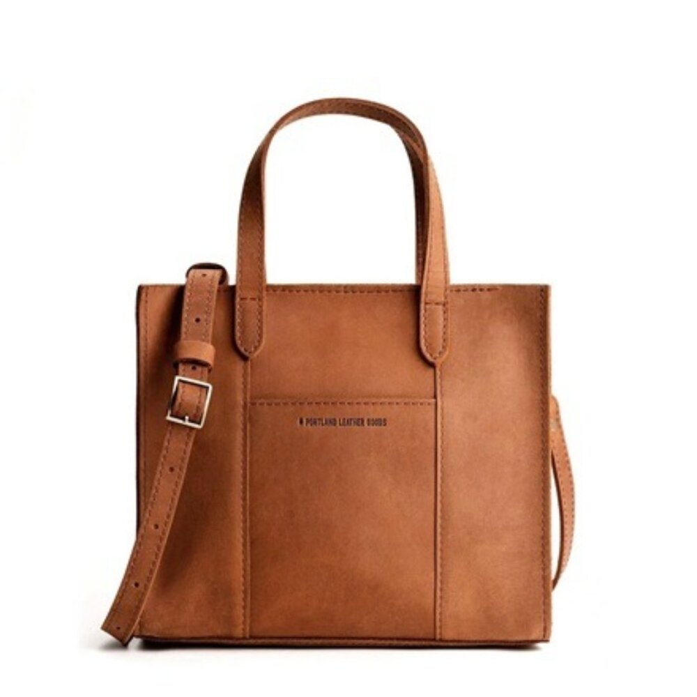 Portland Leather Goods Lola Crossbody Tote with zipper, Almost Perfect, Dakota